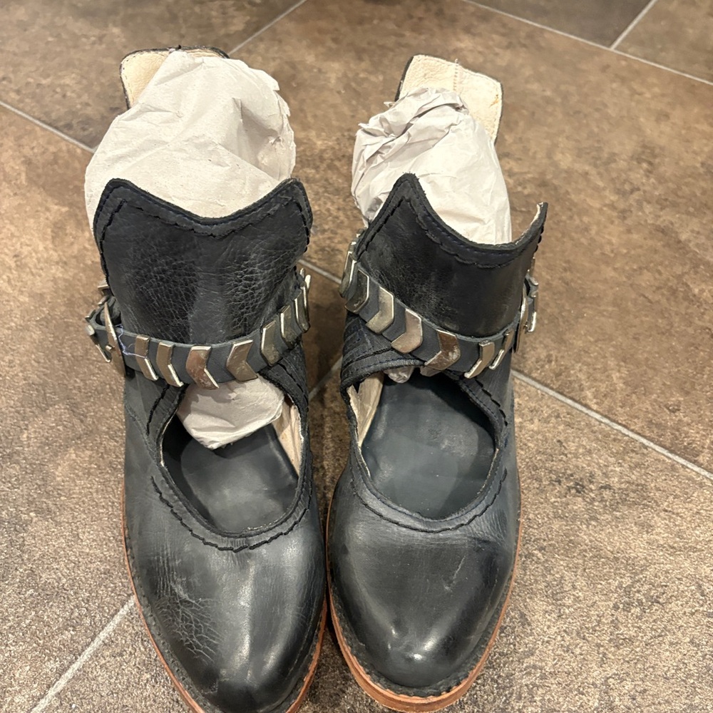 Freebird by Steven Blade blue  Heeled Boots with Silver Accents